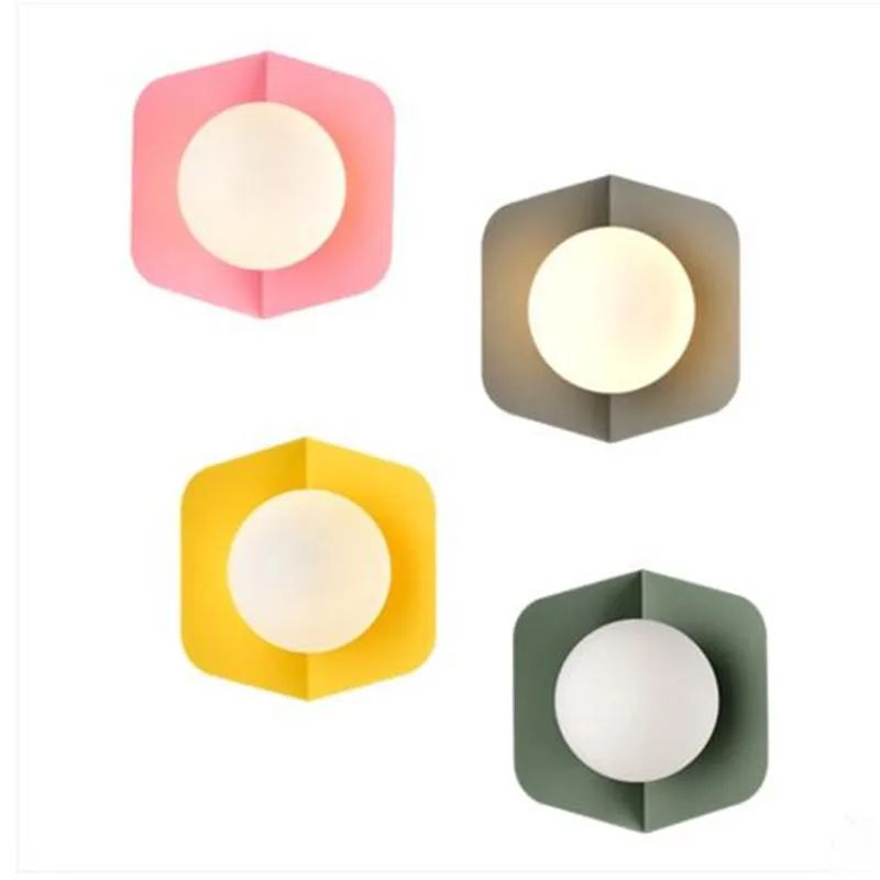 

Modern Colorful LED Wall Lamp Living Room Aisle Corridor Chromatic Wall Light Fixture Stair Bedside Bedroom Home Lighting Sconce