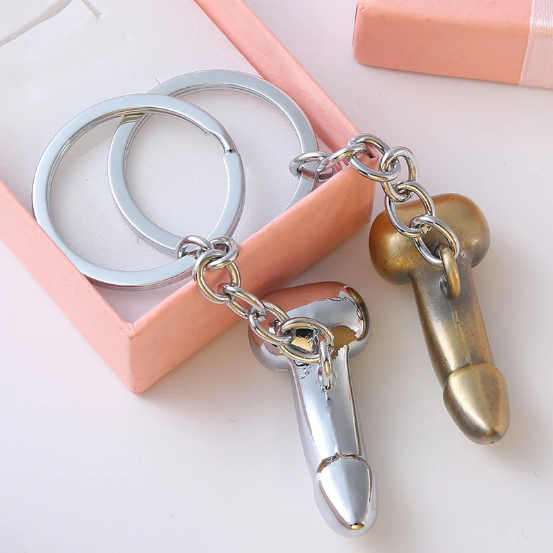 Sexy Male Penis Pendant Key Chains For Men Women Metal Alloy Fashion Genitals Bag Charm Car Keychain Key Ring