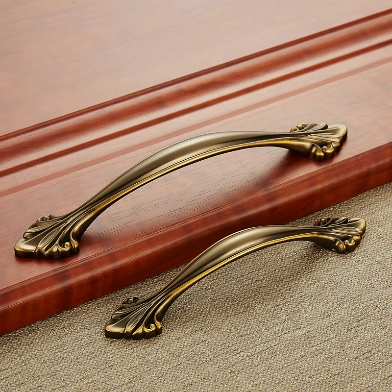 AOBT Yellow Antique Kitchen Cabinet Storage Door Handles Dressers Wardrobe Cupboard Handle Drawer Pulls Furniture Hardware
