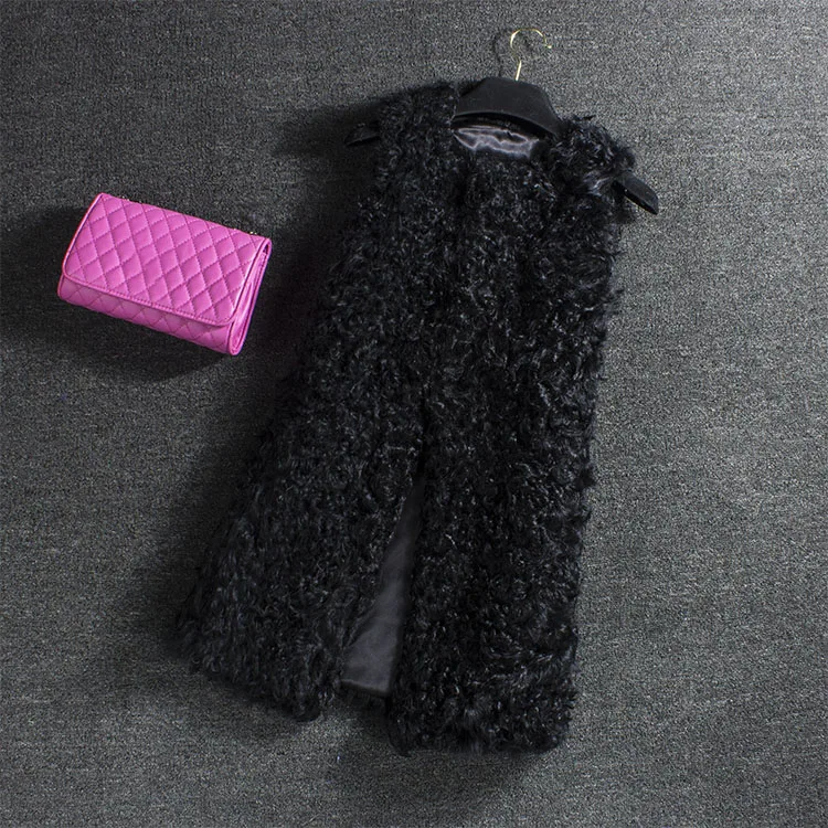 lamb fur vest 100%natural furreal fur coat real sheep fur vest sheep fur coats women