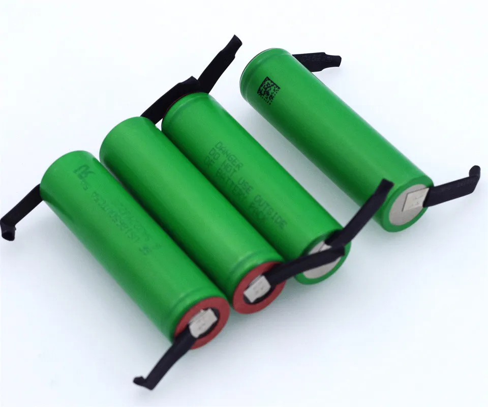 Varicore vtc5a 2600mah 18650 bateria de lítio 30a descarga para us18650vtc5 baterias + folhas de níquel diy
