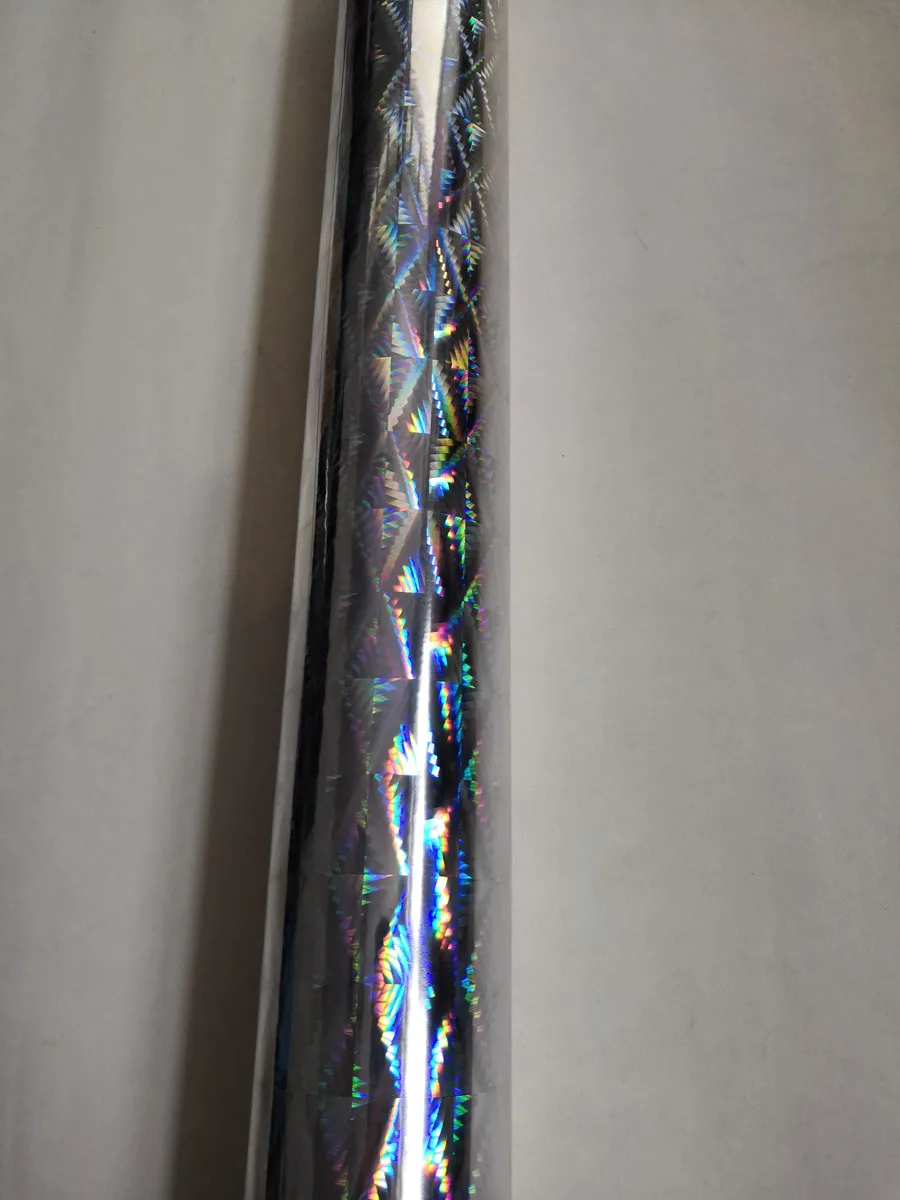 Hot stamping foil  holographic foil silver lozenge pattern B12 hot press on paper or plastic heat transfer film