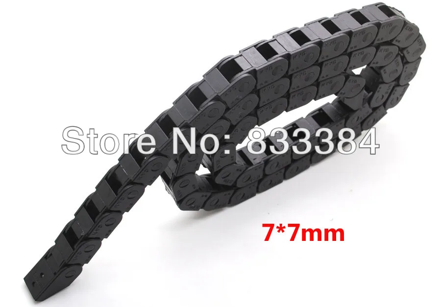 2pcs Cable drag chain wire carrier 7x7 length 1000mm/1M/1meter with  end connectors free shipping