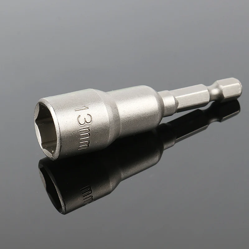 8pcs 6-13mm Magnetic Hex Socket Nut Setters Driver Bits 65mm Length Electric Screwdriver Socket Nut Driver Set Socket Adapter