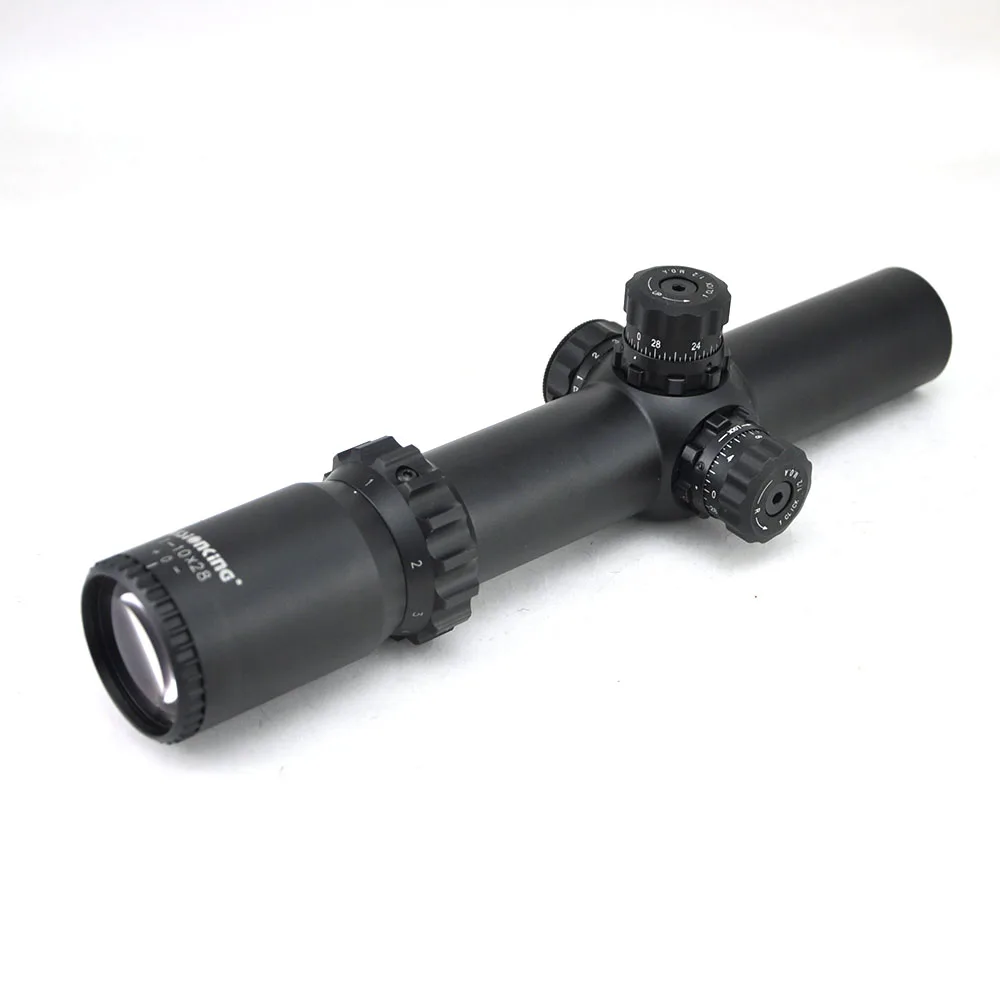 Visionking ميل دوت شبكاني مضيئة 1-10X28 بصريات الصيد البصر 35 مللي متر أنبوب 0.5MOA التركيز الجانبي التكتيكية قناص Riflescope.308