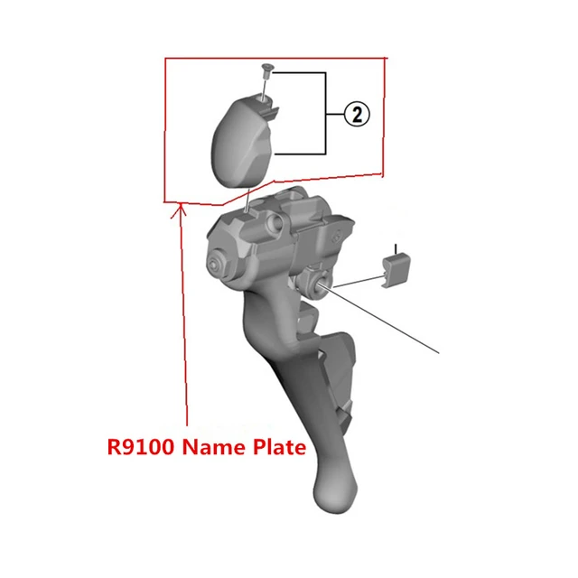 Shimano Dura-Ace ST-R9100 Lever Name Plate with Fixing Screw R9100 name  plate and Bolts Left / Right Hand 1pc Brand New - AliExpress