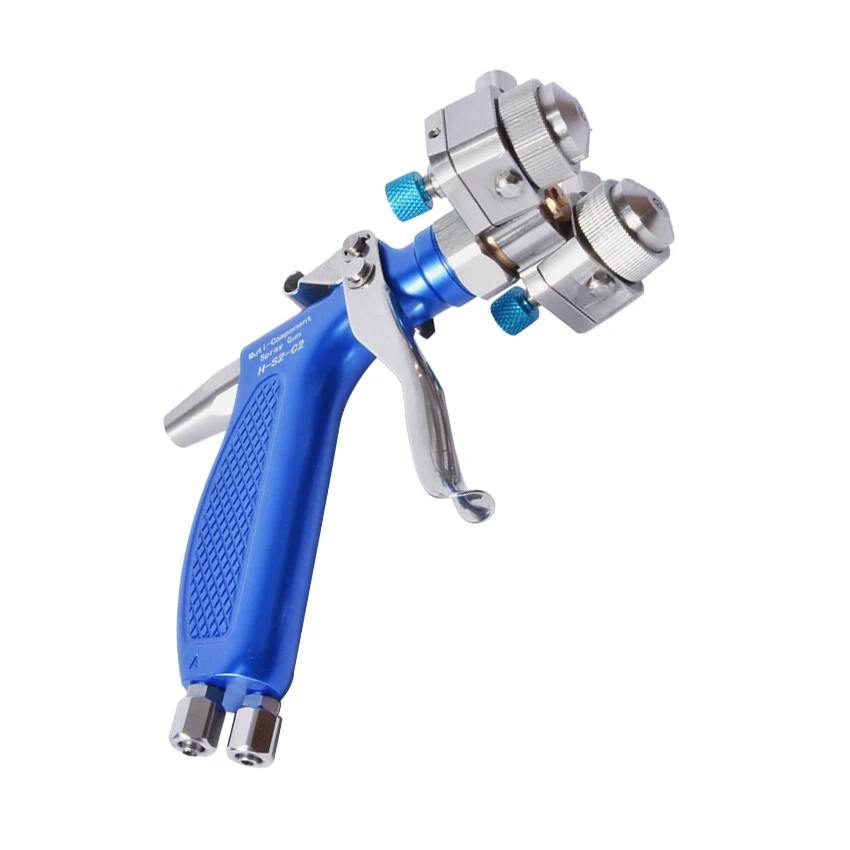 Pistola pulverizadora automática de pintura com cabeça dupla, anticorrosão, aço inoxidável 316, alta eficiência, pulverizador de tinta a ar