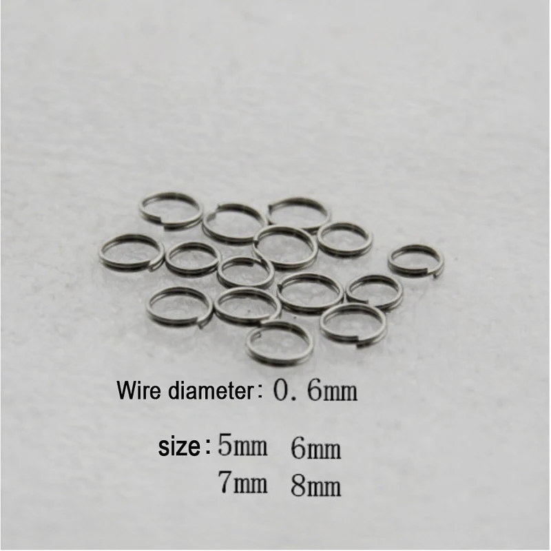 100 cái/lốc 5/6/7/8mm 316L Thép Không Gỉ Mở Jump Nhẫn Đôi Vòng Chia Nhẫn kết nối Đối Với Trang Sức Làm TỰ LÀM