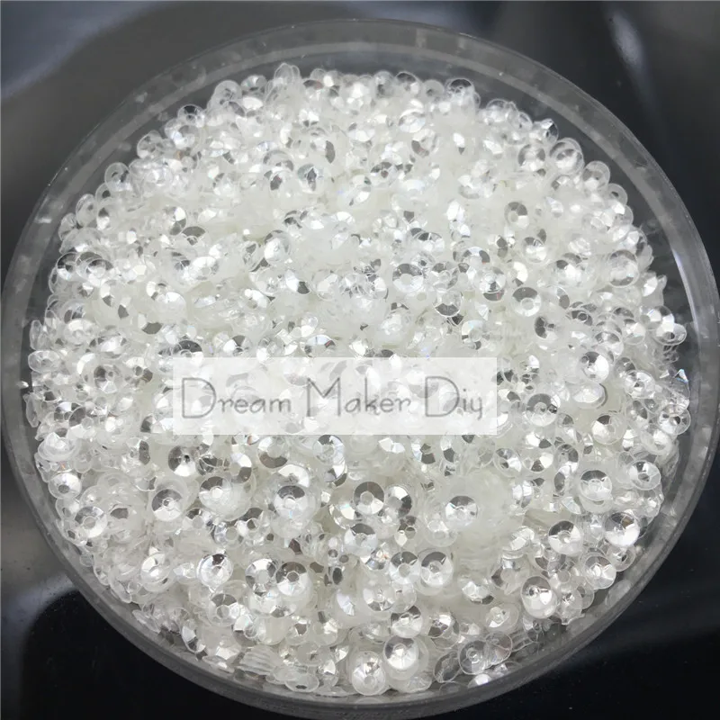 

500gram/Lot 8000pcs 3MM Crystal Deep Cup PVC Sequins Sewing/Embellishment Findings Sequins Flower Shape