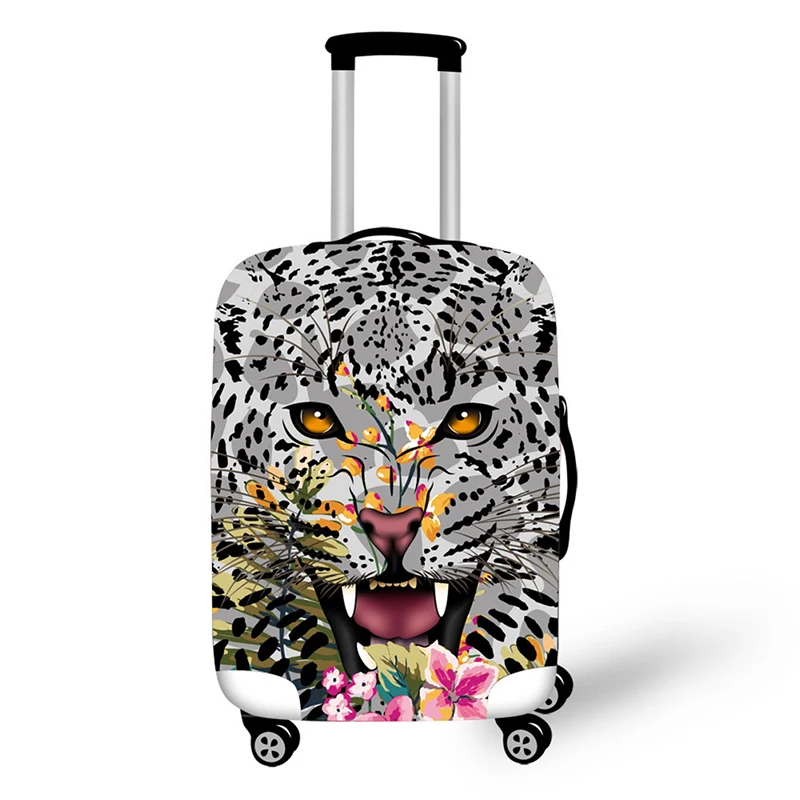 Pink Animal Leopard Print Travel Accessories Suitcase Protective Covers 18-32 Inch Elastic Luggage Dust Cover Case Stretchable