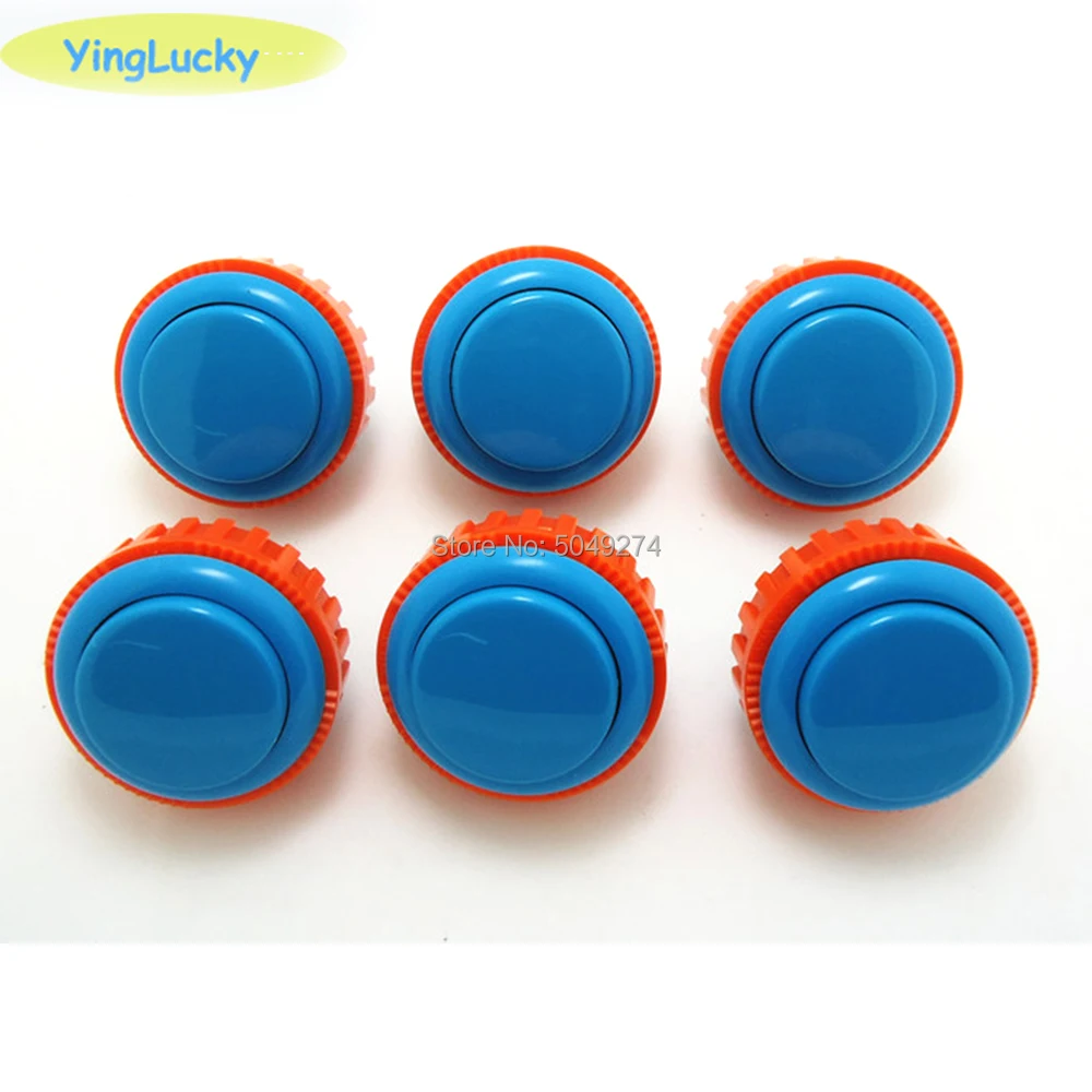 6pcs Sanwa Push Button OBSN Arcade Game Machine Parts 30mm 24mm Size for Arcade Button