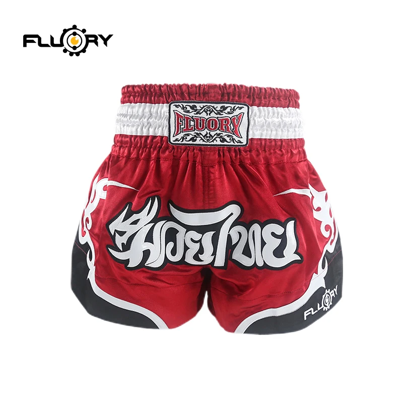 Fluory  Men Women Kids Fight shorts Boxing Pants Shorts embroidery MMA Shorts Muay thai shorts for combat games