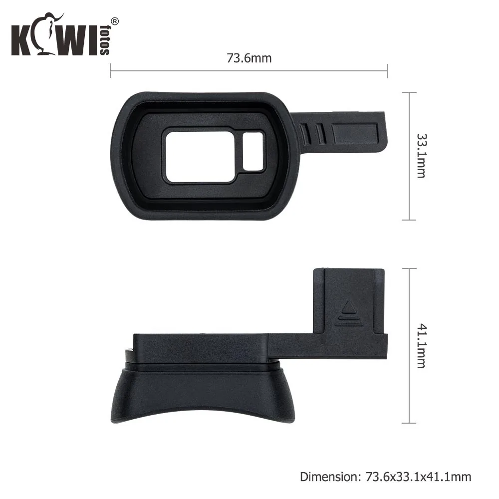 Zachte Siliconen Camera Zoeker Oculair Zwarte Upgrade Oogschelp Voor Fujifilm X100F Fuji X 100F Camera Eye Cup Met Hot Shoe cover