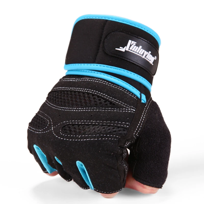 Gants de Fitness de marque pour hommes, équipement de gymnastique pour hommes, levage de poids, antidérapants, respirants, longs poignets, moufles