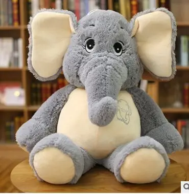 cartoon gray elephant plush toy about 38cm soft doll birthday gift w1897
