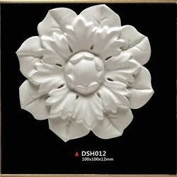 European style PU Applique Ceiling Rose Decoration Polyurethane Furniture decor Wall Veneer Portal Ornament Moulding Rosette