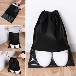 1PC S/L Waterproof Shoes Storage Bag Pouch Portable Travel Organizer Drawstring Bag Cover Non-Woven Laundry Organization