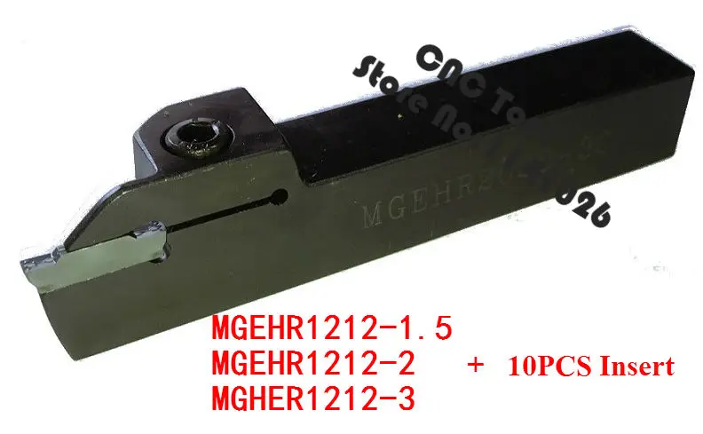 

1PCS MGEHR1212-1.5/MGEHL1212-1.5/MGEHR1212-2/MGEHL1212-2/MGEHR1212-3/MGEHL1212-3 with 10PCS Carbide inserts CNC lathe tools