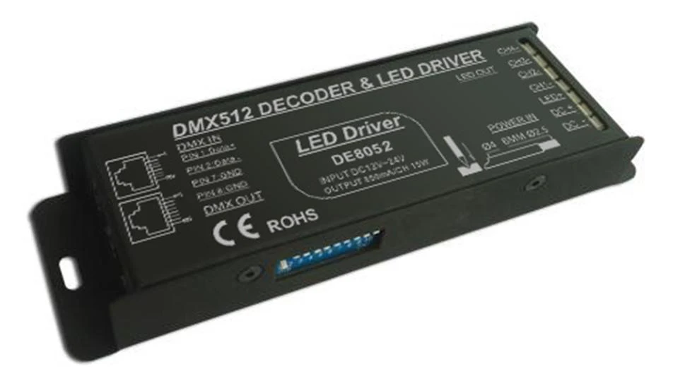 Free Shipping RGBW DMX decoder & driver, Constant Current 700mA , 4 channels/12V-48V/64W  pn:DE8052