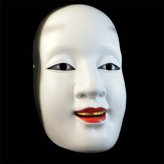 

New 100% ResinJapanese Noh Mask Prajna Ghost--Manbi Kabuki Scary Masks Halloween Party Cosplay Costume Hot Seeling Free Shipping