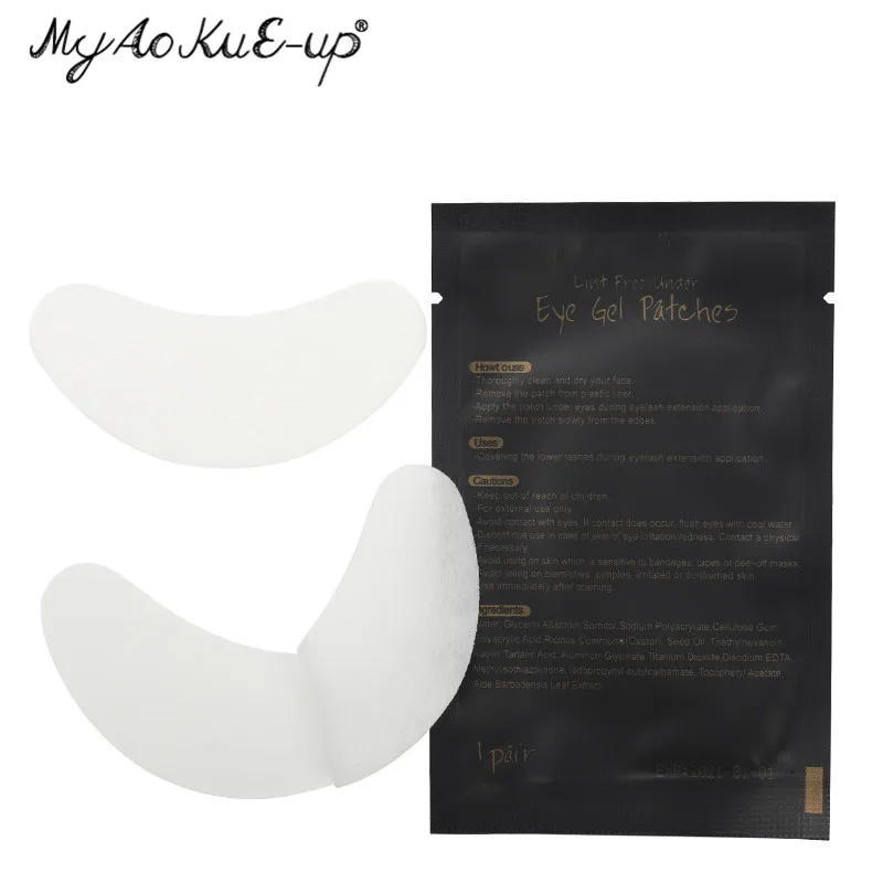 50 paar Augen Aufkleber Patch Unter Auge Pad Schwarz Auge Tipps Aufkleber Wraps Lint-free Eye Gel Patch Für wimpern Verlängerung Werkzeug – Detail 6