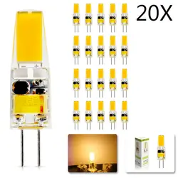 20 pçs/lote g4 ac dc 12v 220v lâmpada led pode ser escurecido smd 3w substituir lâmpada de halogênio luz 360 ângulo feixe luz lampada led