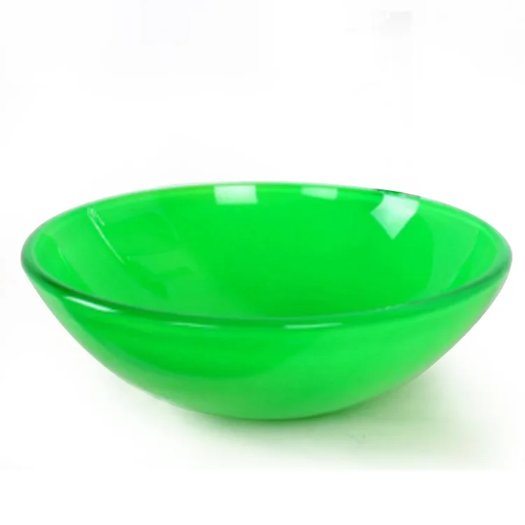 Toughened Glass Washbasin Bathroom Art Bathroom Washbasin Glass Sink green color round tempered glass sink