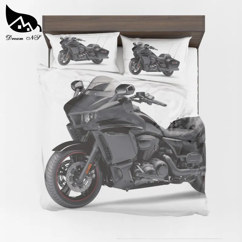 Dream NS dropshipping Art Pattern 3D bedding set Digital Print Motorcycle Flame Quilt cover Custom You Design Home Textiles