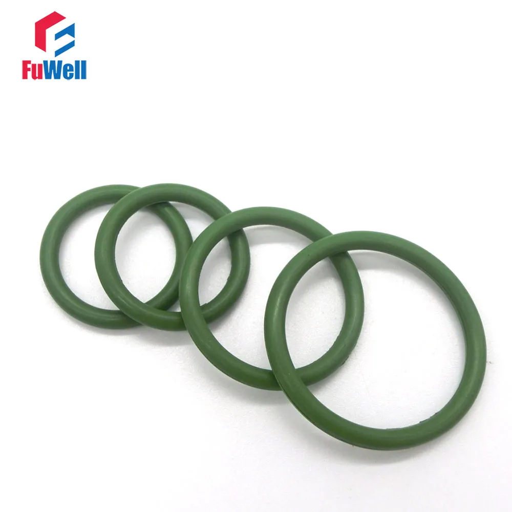 

20pcs 1.9mm Thickness Green FKM O Ring Seals 5/6/7/8/9/10/11/12/13/14mm OD O-ring Sealing Gaskets Assortment