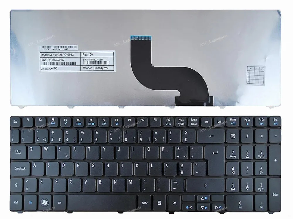 

Новая клавиатура с португальской раскладкой Teclado для ACER ASpire 5820T 7551 5810 5810T 5738 5742 5739 7739 5560 5349 5749Z 5736 Series