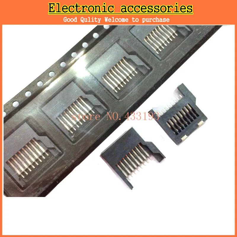 free shipping 50pcs/lot 8Pin Micro  Card Connector for SD/TF Card Slot Full plastic Type