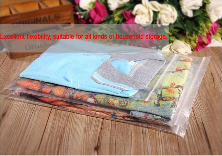 100pcs/lot high quality Transparent PE Zip Lock jewelry Gift Packaging Bags, 29*40cm clear plastic bags for clothing storage