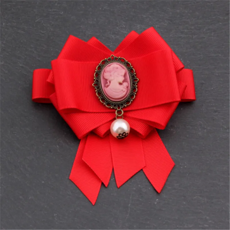 Vintage Queen Head Portrait Brooch Jewelry Ribbon Cloth Brooches For Women Girls Coat Suit Shirt Collar Pins Accessories Gifts