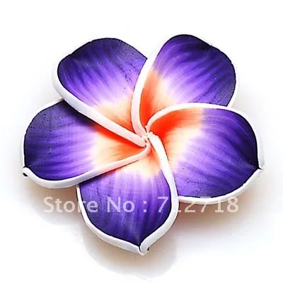 Polymer Clay Pendants,loose beads handmade flower pendant 50mm Purple.Sold of 25 pieces(Min Order $20)