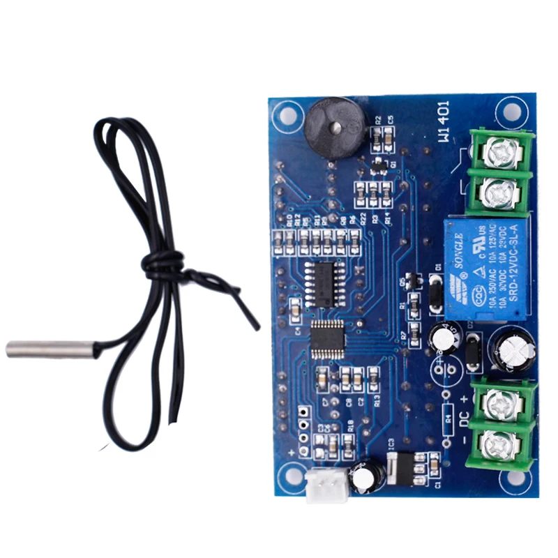 W1401 DC12V  Intelligent digital led display thermostat temperature controller With  waterproof  Probe  sensor