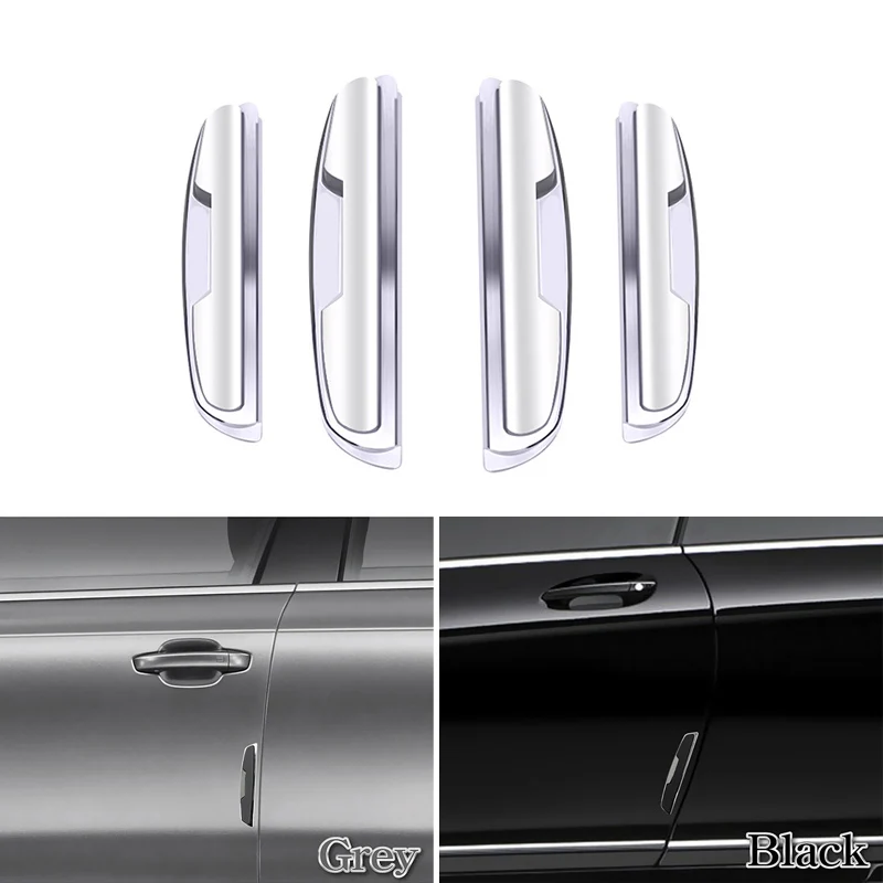 4pcs Universal Car Sticker Door Protector Side Edge Protection Guards Stickers Anti-Collision Bar Paste