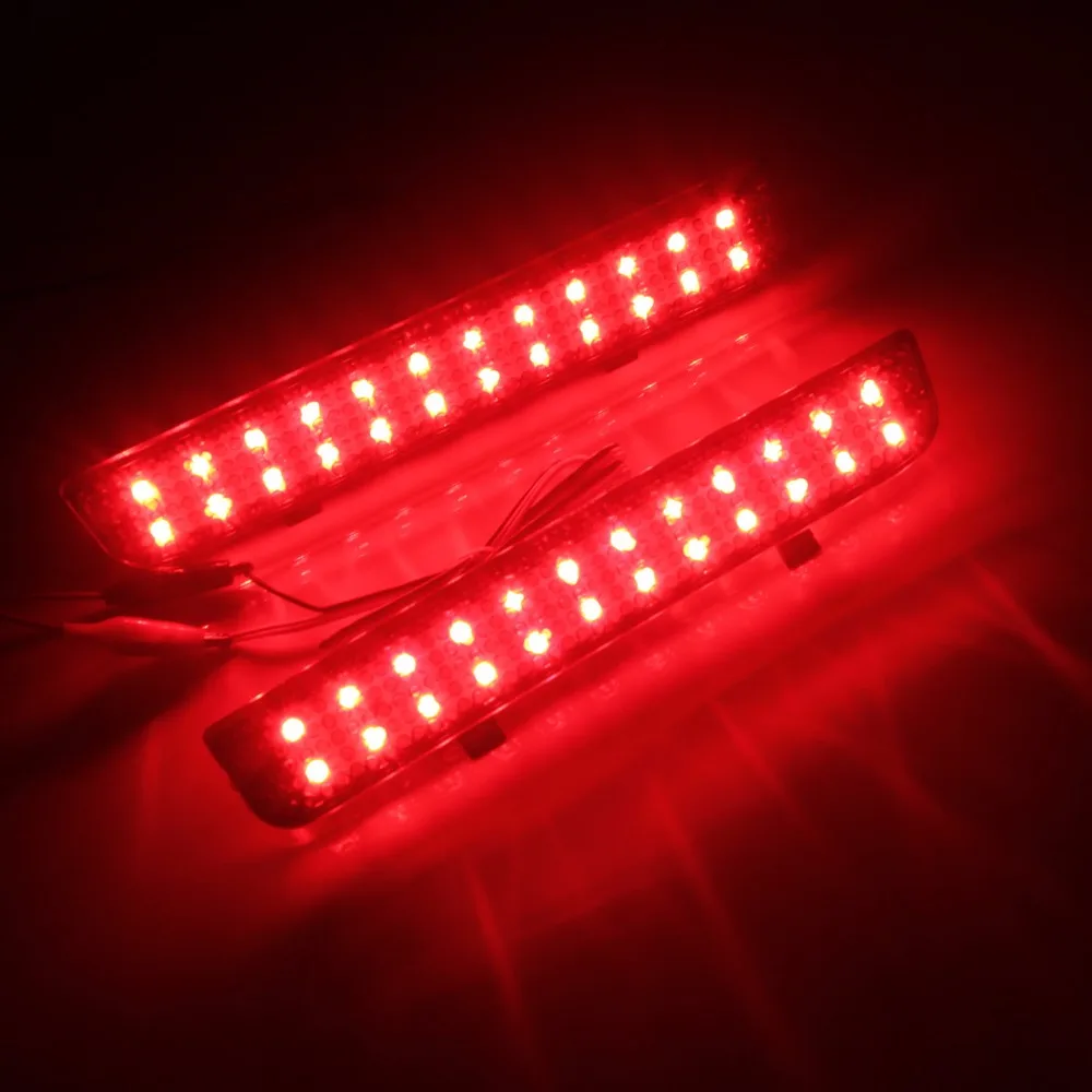 ANGRONG NEW LISTING Rear Bumper Reflector LED Signal Brake Light Black(CA187) For Range Rover L322 Freelander 2