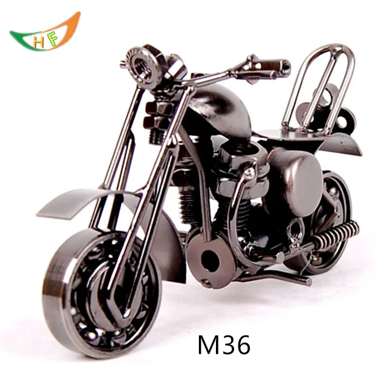 DIY Creative Metal motorcycle 1:12 wrought iron models miniature motorbike for boyfriend christmas birthday gift Collection