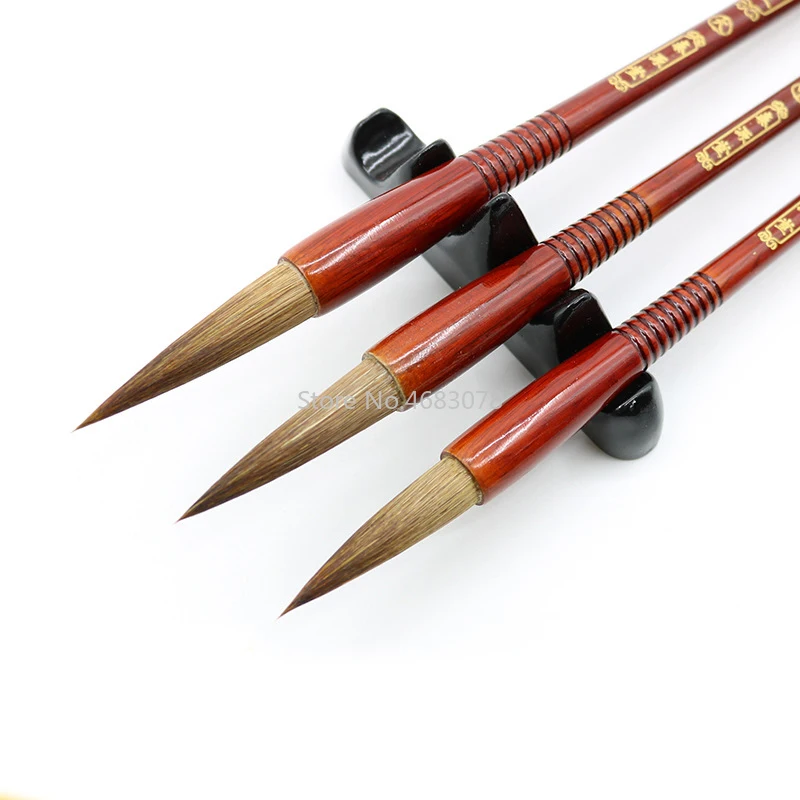 3Pcs/Set Weasel Hairs Chinese Calligraphy Brushes Pen Artist Painting Writing Drawing Brush Fit For Student School supplies