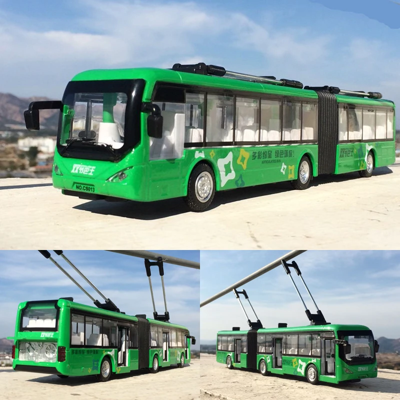 1:32 alloy pull back double bus,high simulation city bus model,toy vehicles,metal diecasts,flashing & musical,free shipping