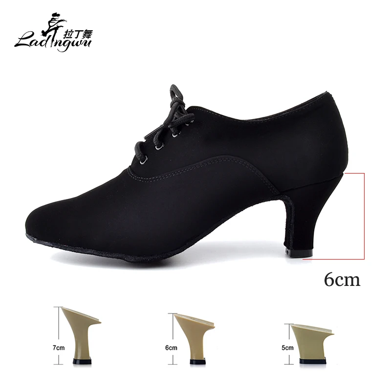 Ladingwu Neue Ballroom Dance Wettbewerb Schuhe Schwarz Für Frauen Weichen Boden Lehrer Tanzschuhe zapatos de baile latino mujer