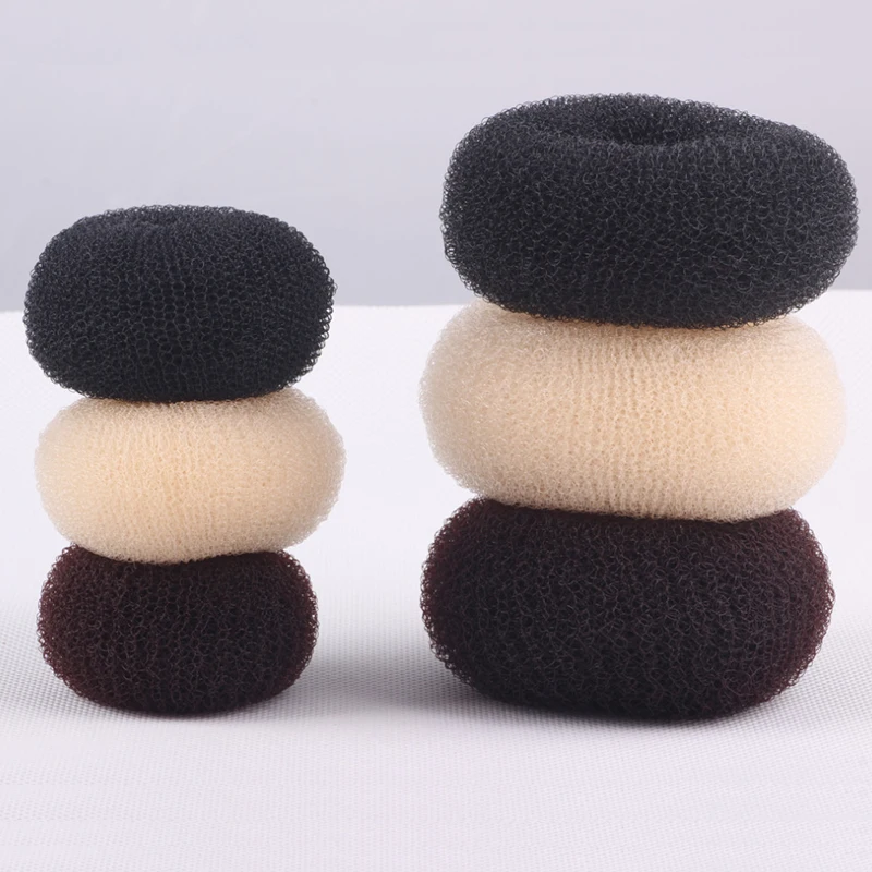 Black/Brown/Ivory 1PC Elegant Women Ladies Girls Magic Shaper Donut Hairbands Bun Fashion Hair Styling Tool Accessories