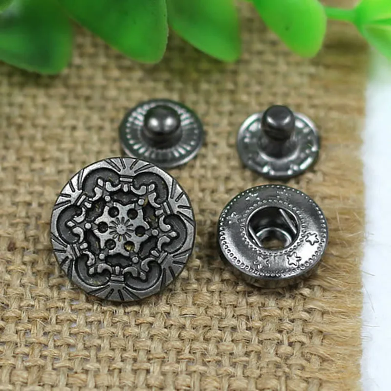 New High Quality 10pcs 18mm Round Metal Snap Fastener Poppers Press Studs Kit Sewing Leather Craft Tools Metal Snap Button