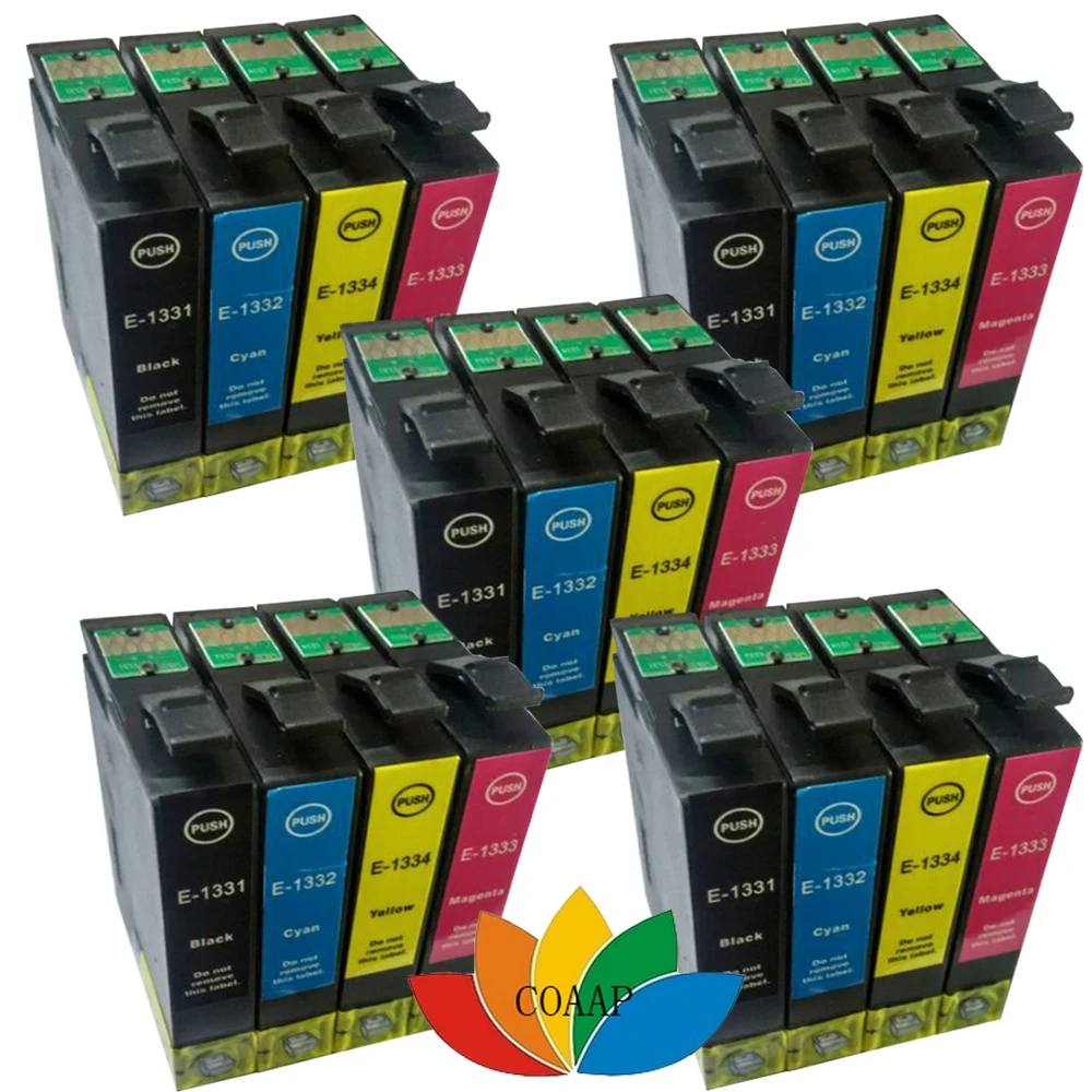 20PK t1331 t1332 t1333 t1334 compatible inkjet cartridge for Stylus NX130 NX430 Office TX320F TX325F etc