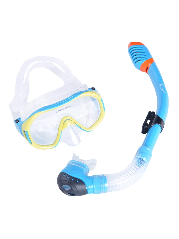 YONSUB Children's Swimming and Diving Mask Set Food Grade Liquid Silicone Mask Set Anti-fog Seal Diving and Swimming Gear