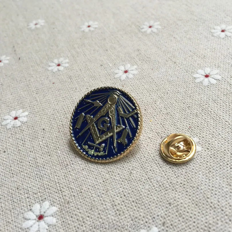 Soft Enamel Masonic Tools Square and Compass with G Round Brooches Free Masons Lapel Pin Badges for Masonry Fellow Gifts