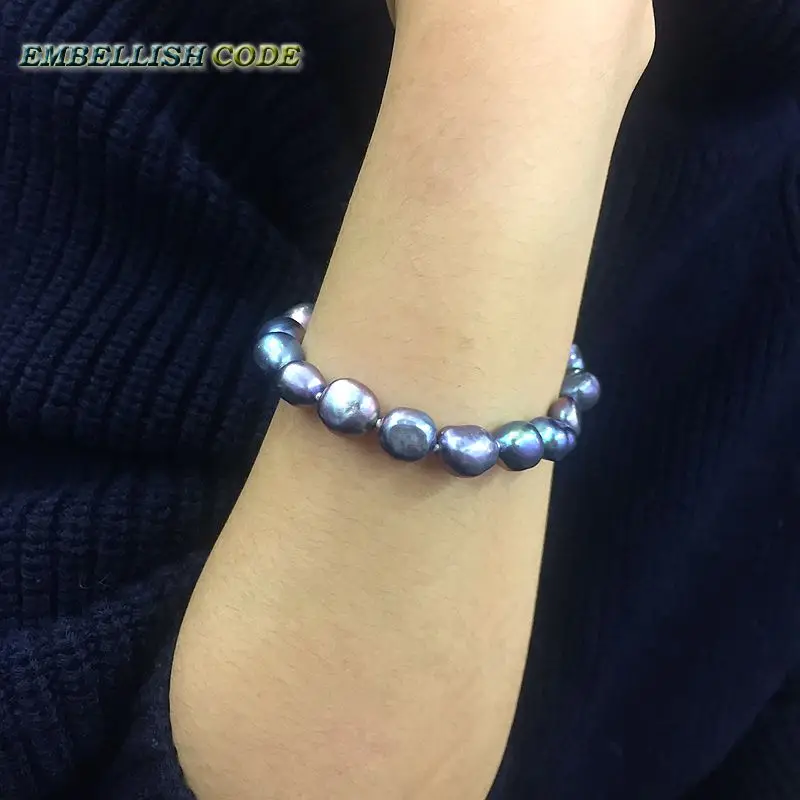 selling well baroque Irregular real pearl bracelet Colourful for girl women good quality sheen lustrous