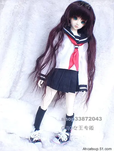 1/6 1/4 1/3 BJD Studente Abito da marinaio Camicia + Gonna set per BJD/SD MSD SD13 Accessori per vestiti per ragazza Non inclusi bambola e altro