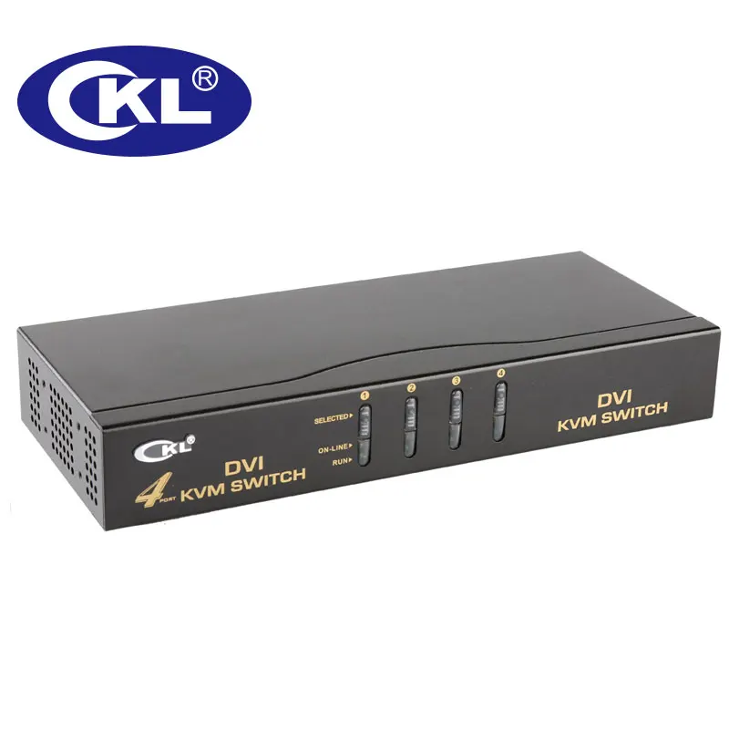 4 Port USB do DVI KVM przełącznik klawiatura mysz monitor do komputera przełącznik z dźwiękiem i automatyczne skanowanie wsparcie 1920*1200 DDC2B metalowe CKL-94D