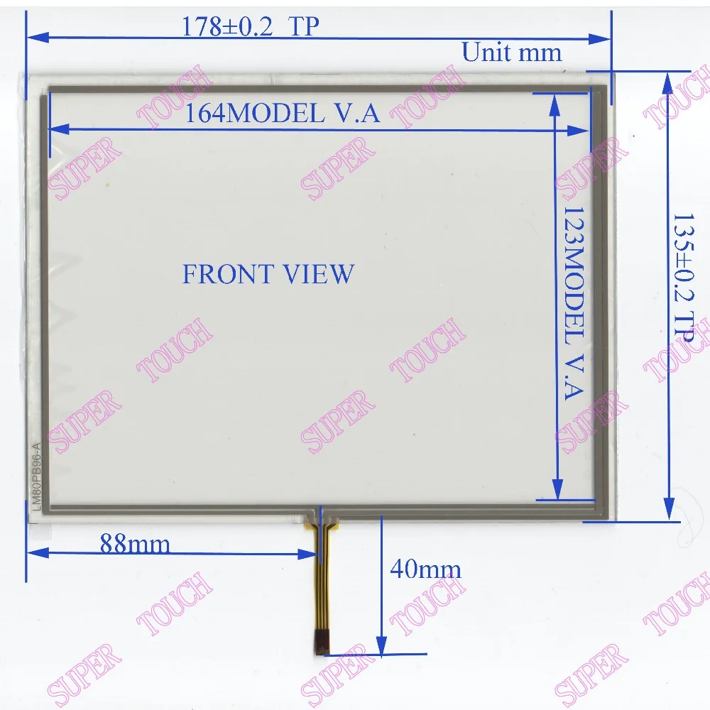 

ZhiYuSun 178mm*135mm New 8Inch Touch Screen for 8 GPS the GLASS is 178*135 for tble compatible for gps touch